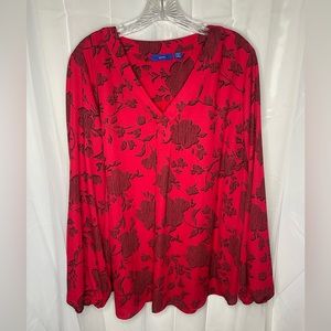 Apt 9 red blouse 1X